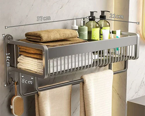 Metal Bath Organizer Rack ngumumake Perang ing Clutter