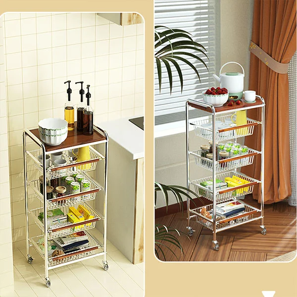 Multi Layer Metal Storage Trolley