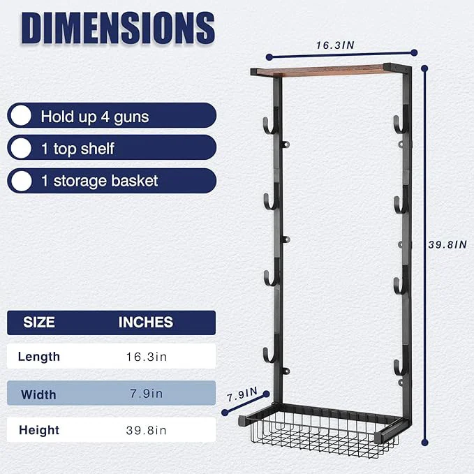 Wall Mounted Gun Rack