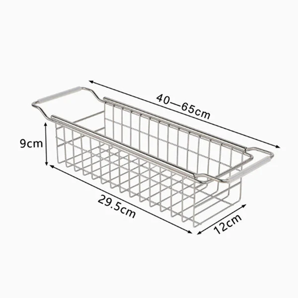 Extensible Stainless Steel Sink Drain Rack