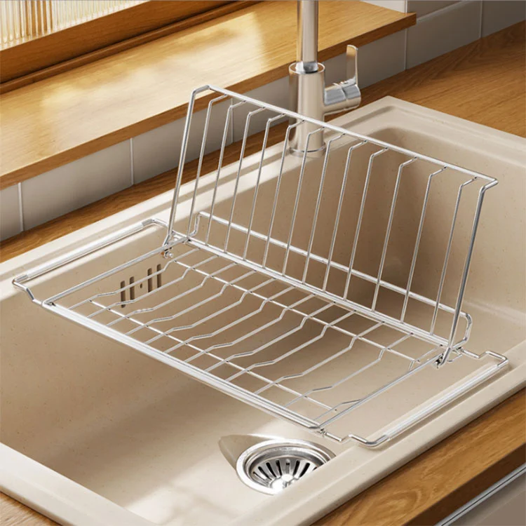 Multifungsi Stainless Steel Sink Draining Rack