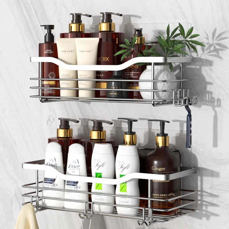 No-Drill Wall-dipasang Metal Shower Caddy