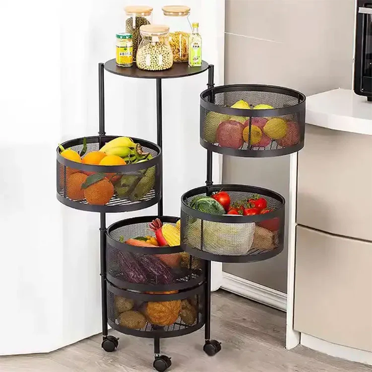 Rotating Multi-lapisan Storage Rack