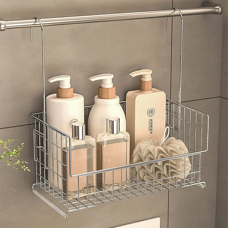 Stainless Steel Wall-dipasang Countertop Dual-tujuan Storage Rack